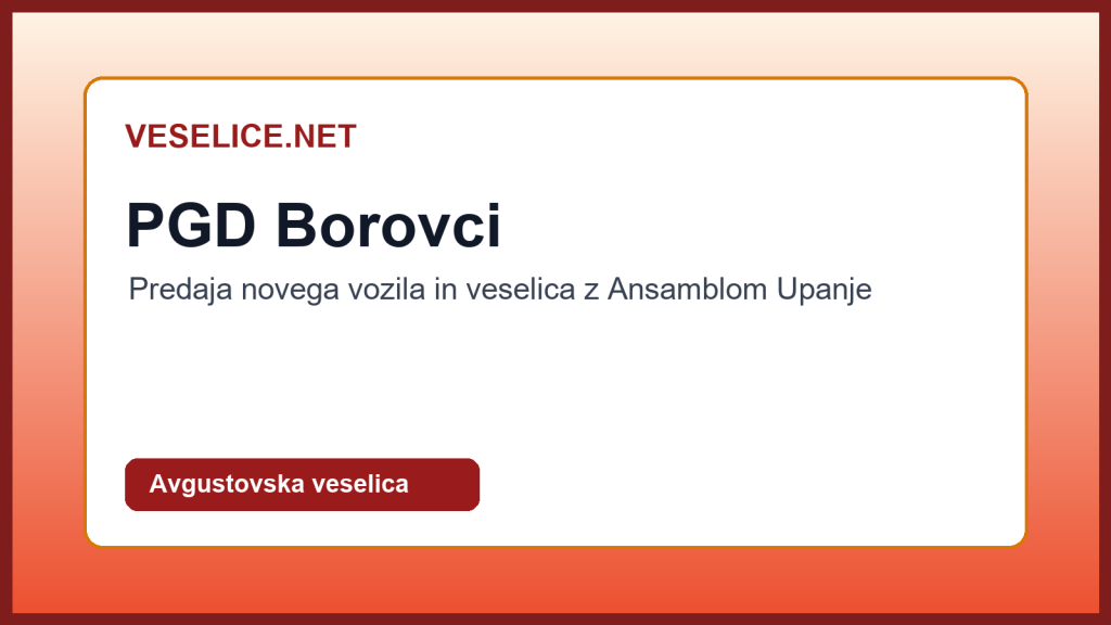 PGD Borovci - namenski vizual